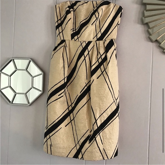 Girls from Savoy Cream, Gold Black Tube Dress - Picture 7 of 9